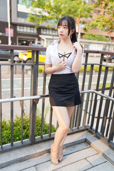 [Mzsock] NO.078 Chen Jialin OL short skirt high heels beautiful legs outdoor shot street photography#[100P]-2