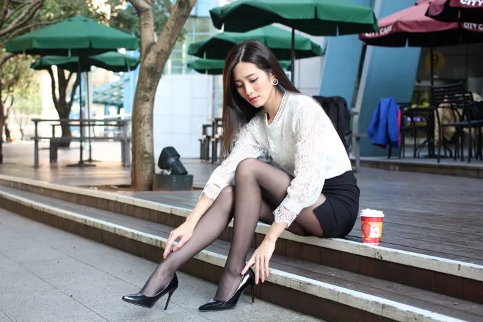 [Mzsock] NO.056 Zhang Jun OL uniform high heels beautiful legs outdoor shooting street photography#[103P]-10