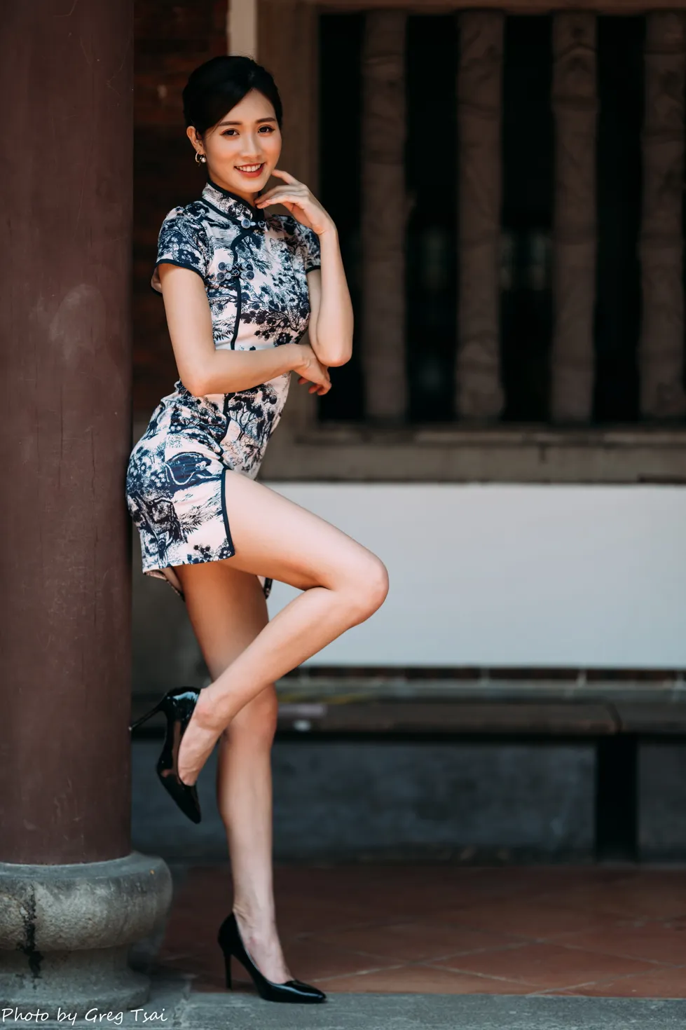 [Mzsock] NO.151 Zhang Jun short cheongsam, stockings, high heels and beautiful legs street photography#[54P]-4